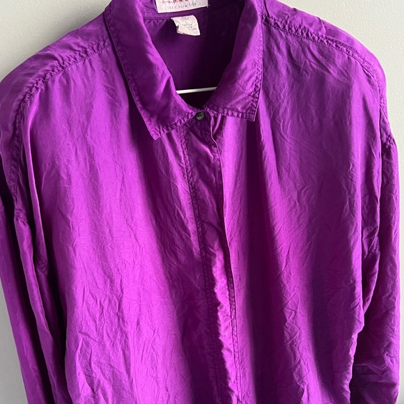 100% silk purple blouse - Picture 7 of 14